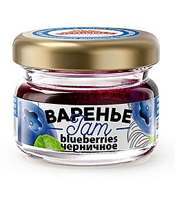 Варенье Черничное, банка 30 гр